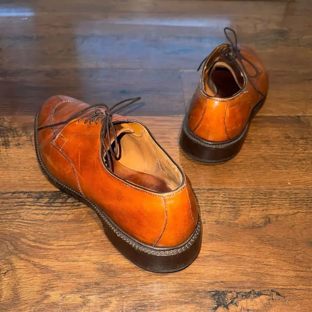 Allen Edmonds Walton Men's Brown Leather Split Toe Derby Shoes